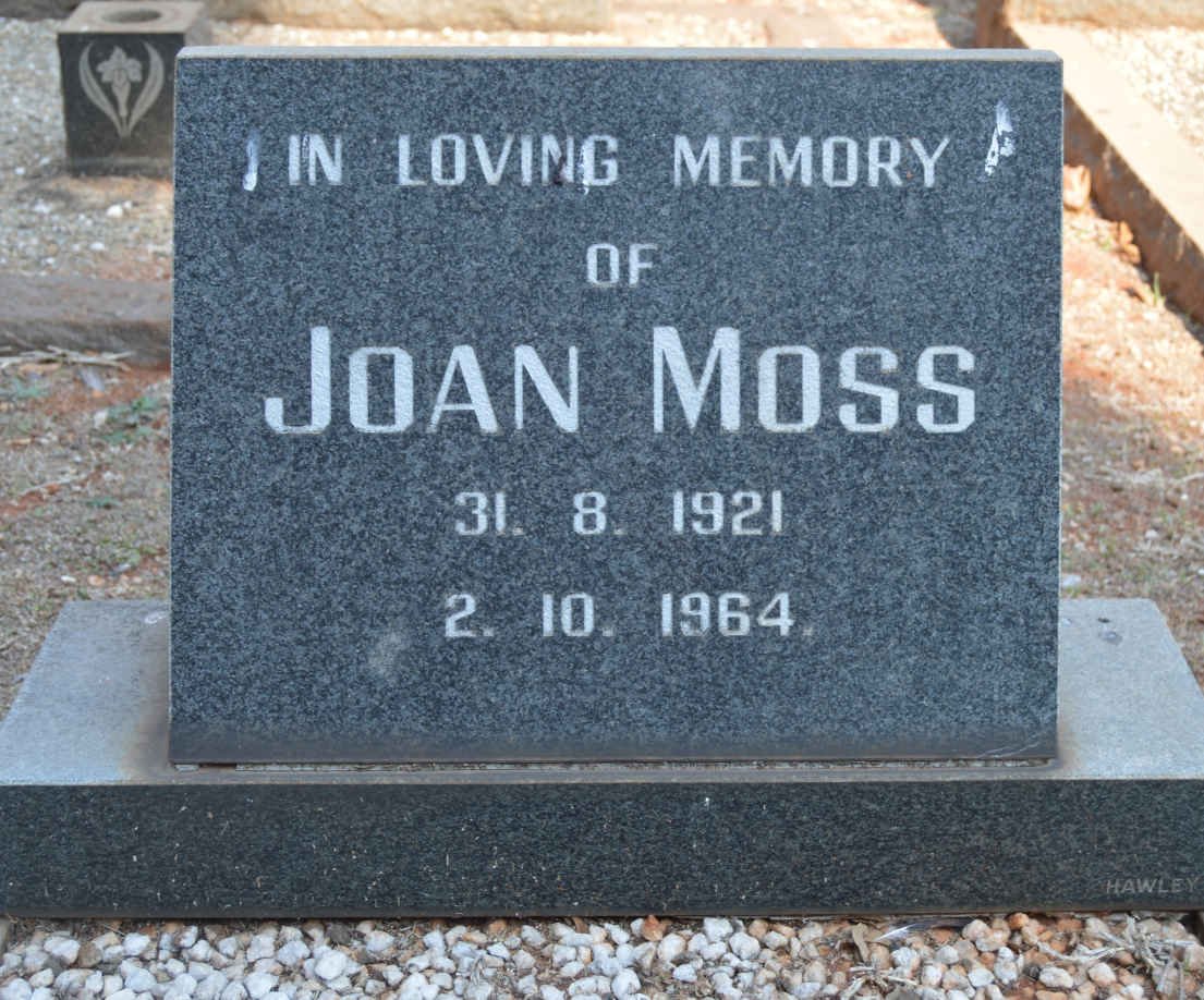 MOSS Joan 1921-1964