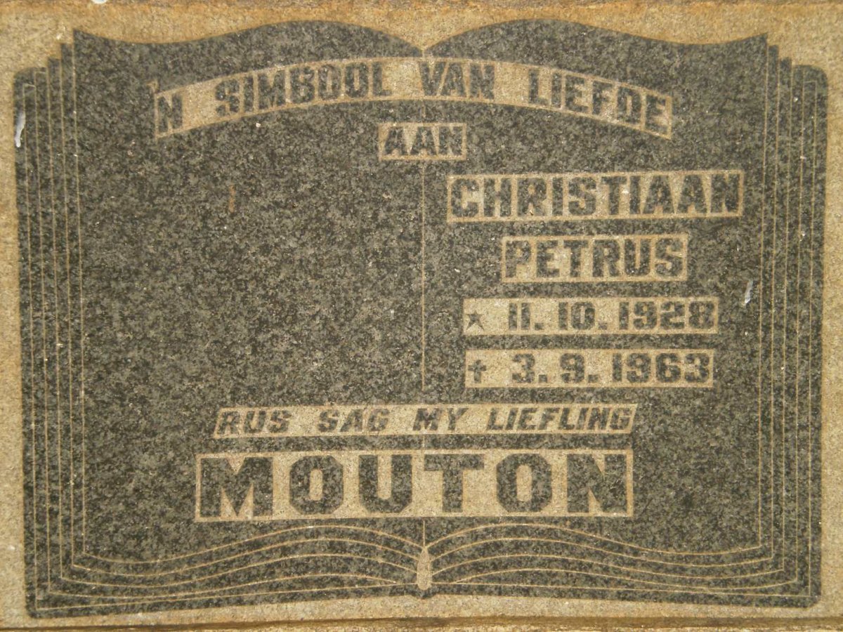MOUTON Christiaan Petrus 1928-1963