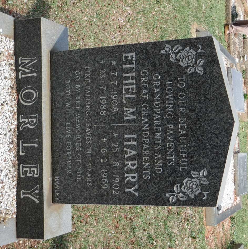 MORLEY Harry 1902-1969 &amp; Ethel M. 1908-1988