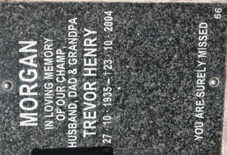 MORGAN Trevor Henry 1935-2004