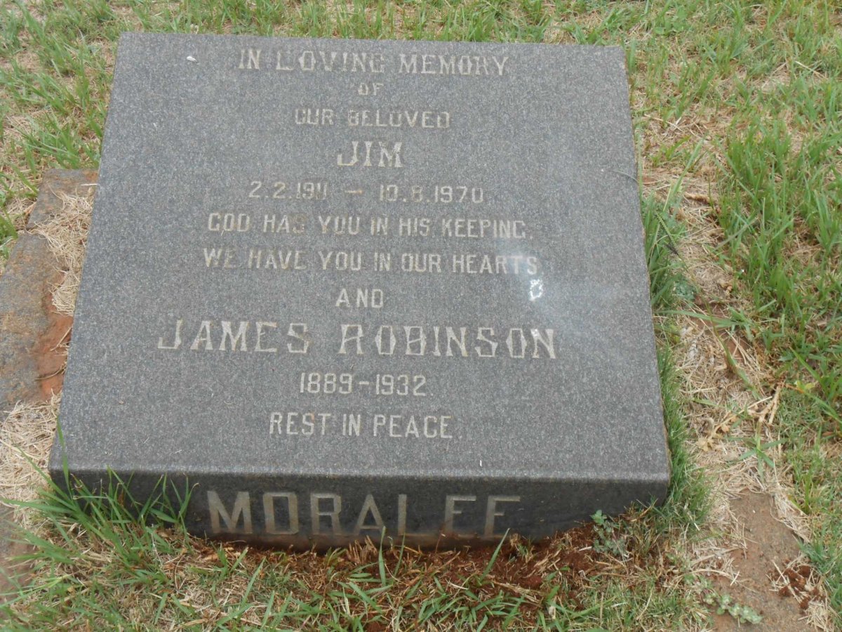 MORALEE James Robinson 1889-1932 :: MORALEE Jim 1911-1970