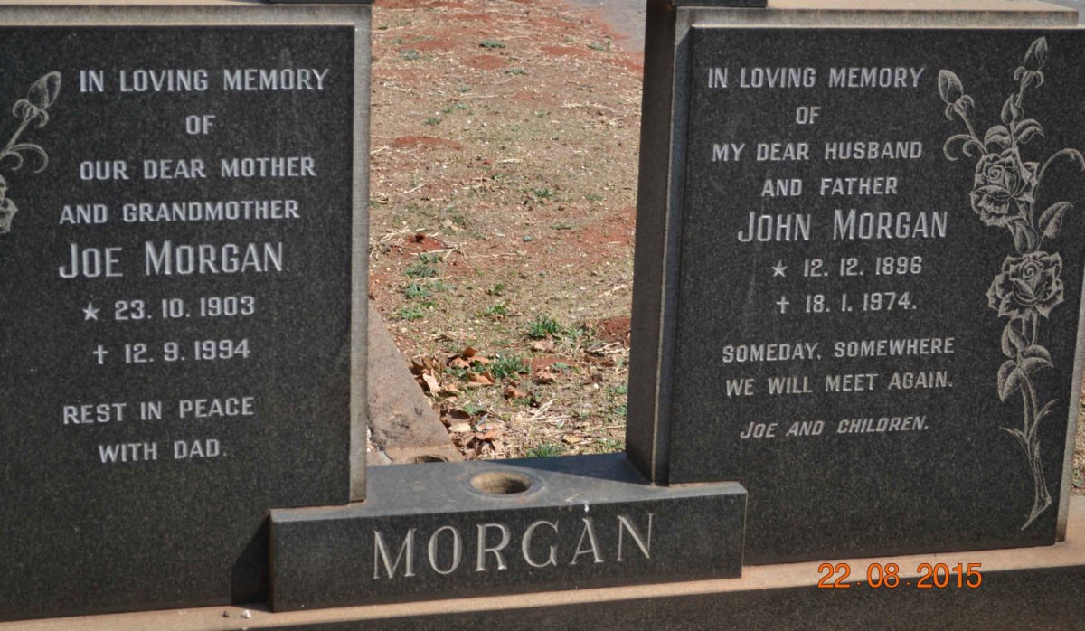 MORGAN John 1896-1974 &amp; Joe 1903-1994