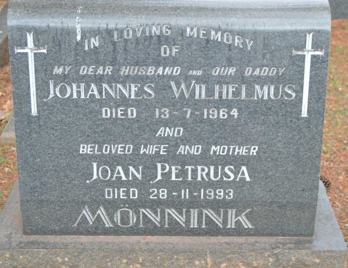 MÖNNINK Johannes Wilhelmus -1964 &amp; Joan Petrusa -1993