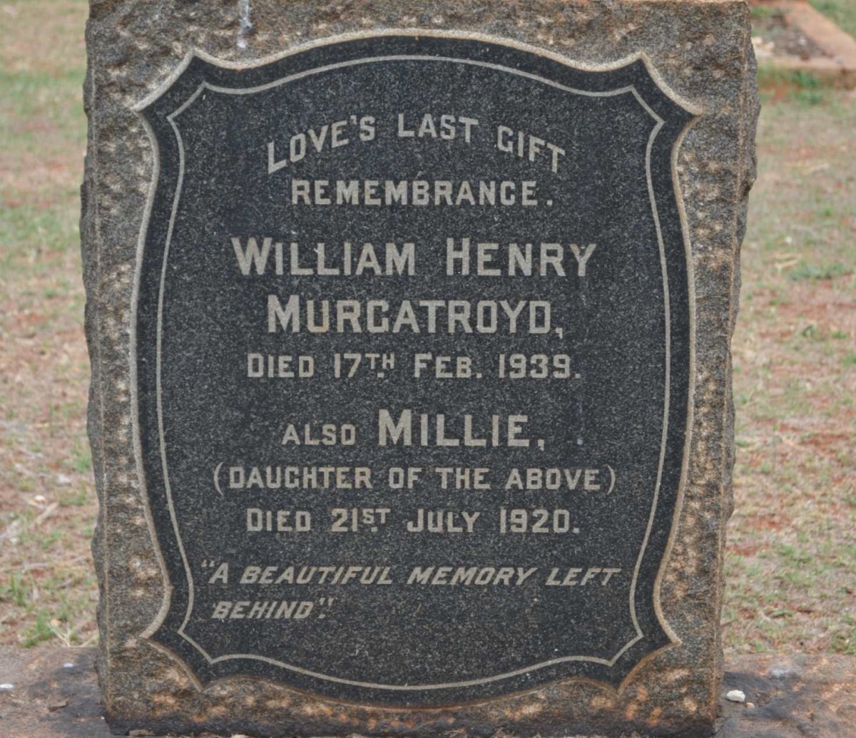 MURGATROYD William Henry -1939 :: MURGATROYD Millie -1920