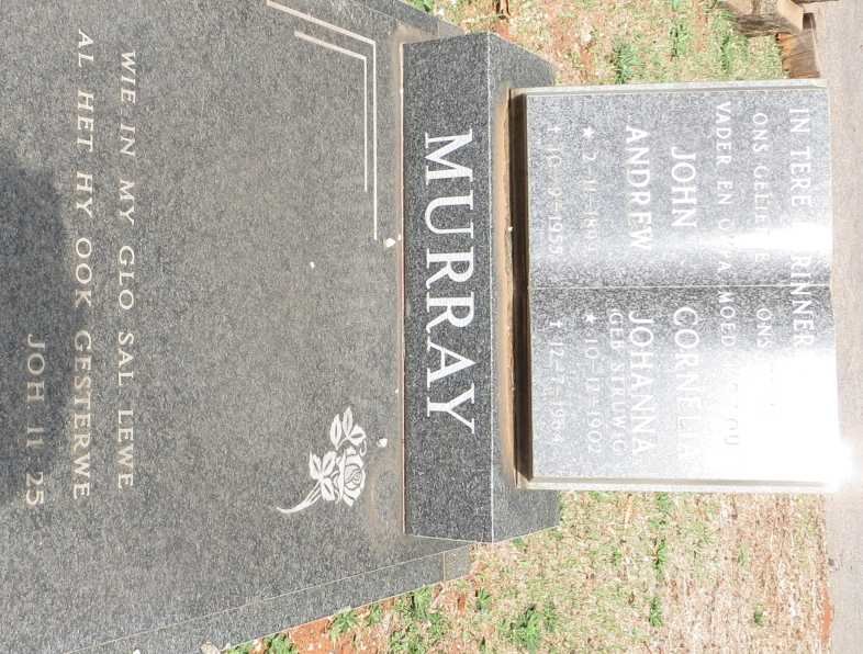 MURRAY John Andrew 1899-1955 &amp; Cornelia Johanna STRUWIG 1902-19?4