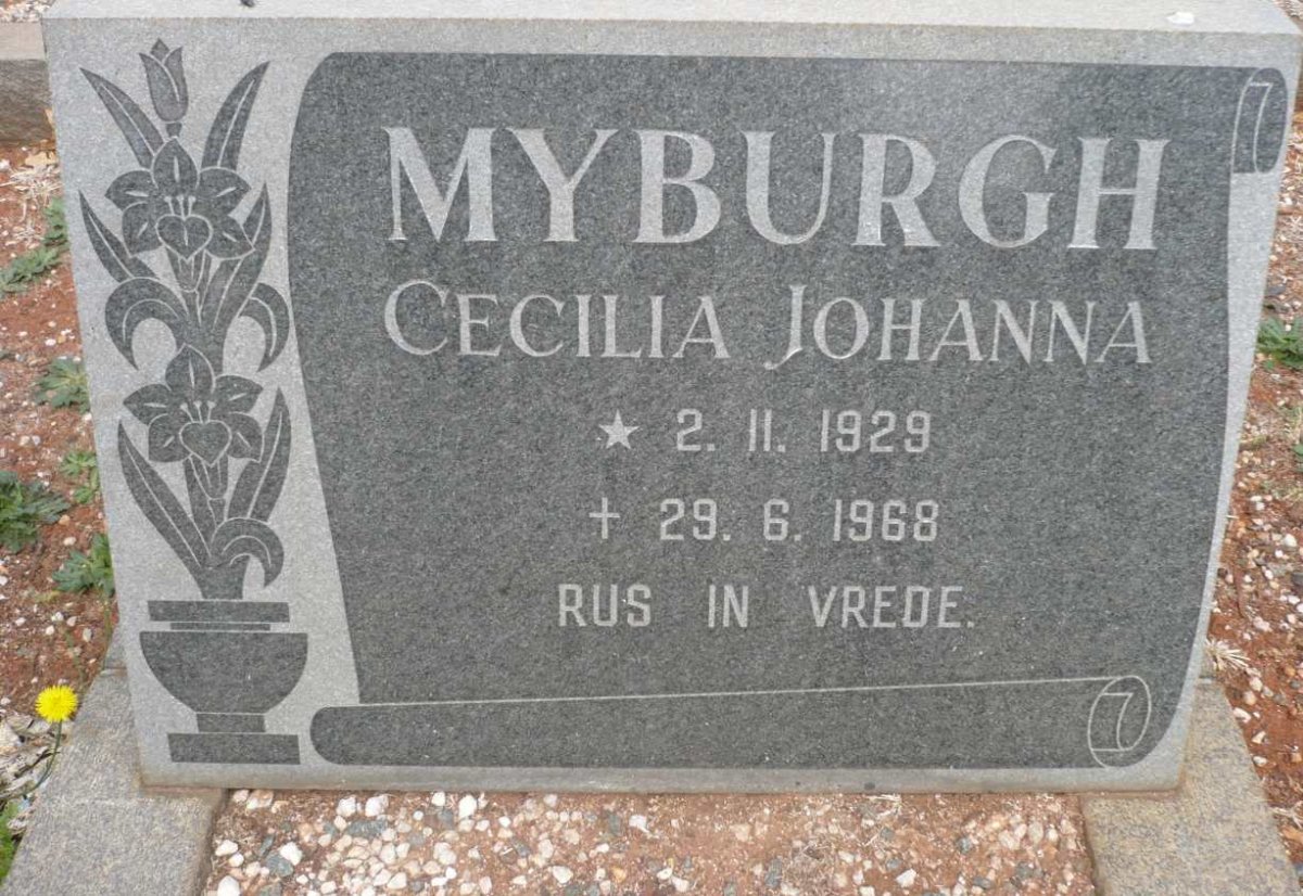 MYBURGH Cecilia Johanna 1929-1968