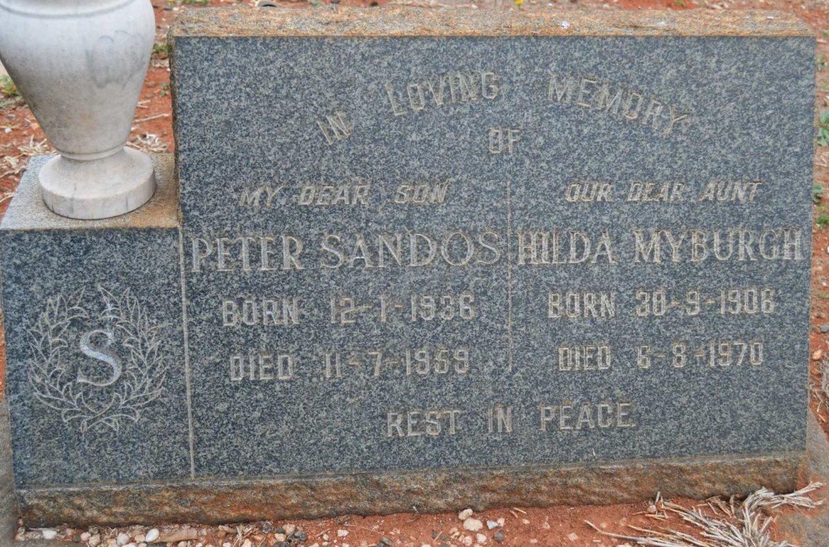 MYBURGH Hilda 1906-1970 :: SANDOS Peter 1936-1959