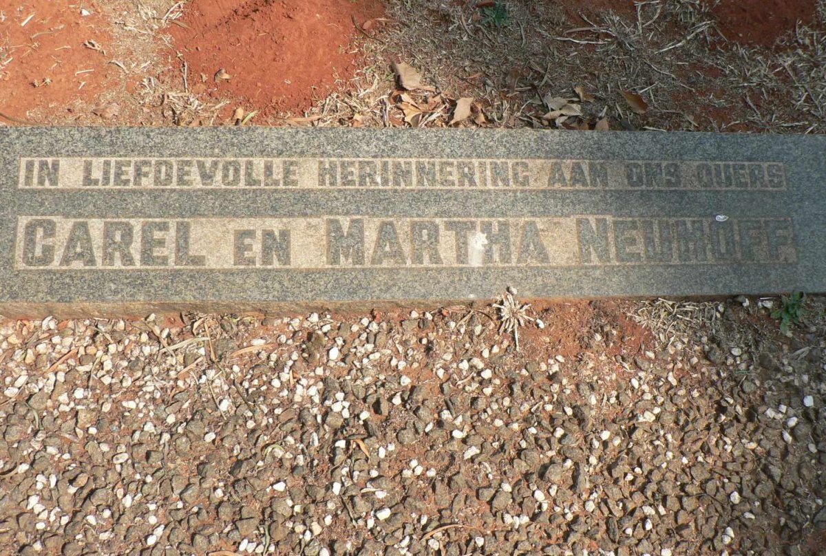 NEUHOFF Carel &amp; Martha