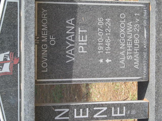 NENE Vayana Piet 1910-1946