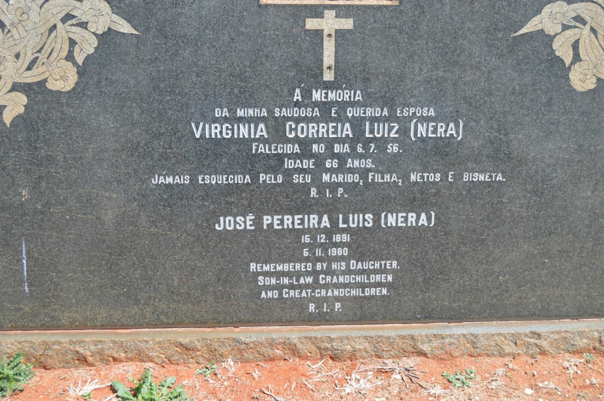 NERA José Pereira Luis 1891-1980 &amp; Virginia Correia Luiz -1956