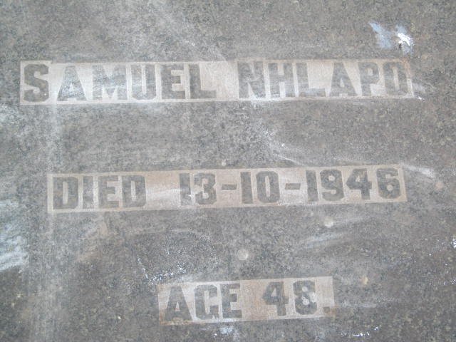 NHLAPO Samuel -1946