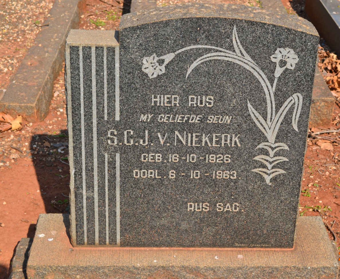 NIEKERK S.C.J., v. 1926-1963