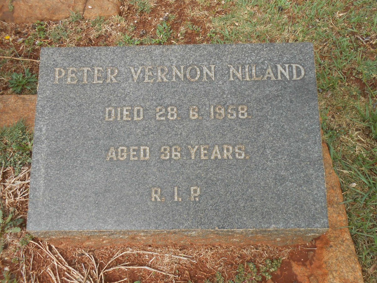 NILAND Peter Vernon -1958