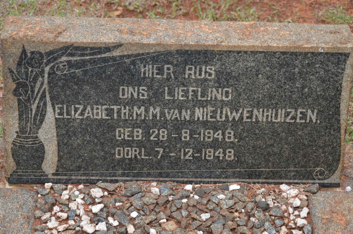 NIEUWENHUIZEN Elizabeth M.M., van 1948-1948