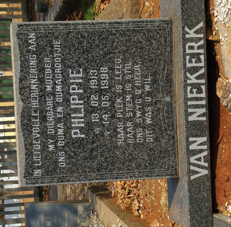 NIEKERK Phlippie, van 1913-1998