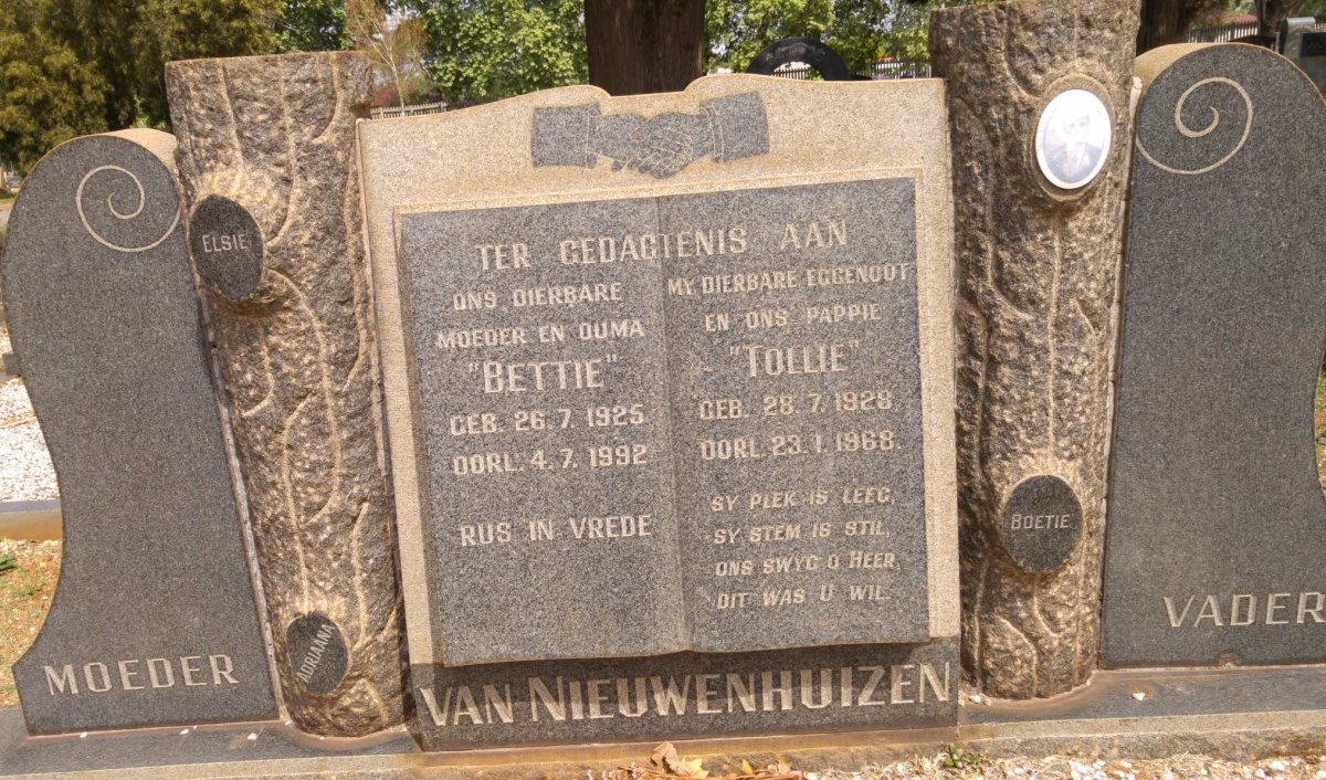NIEUWENHUIZEN Tollie, van 1928-1968 &amp; Bettie 1925-1992