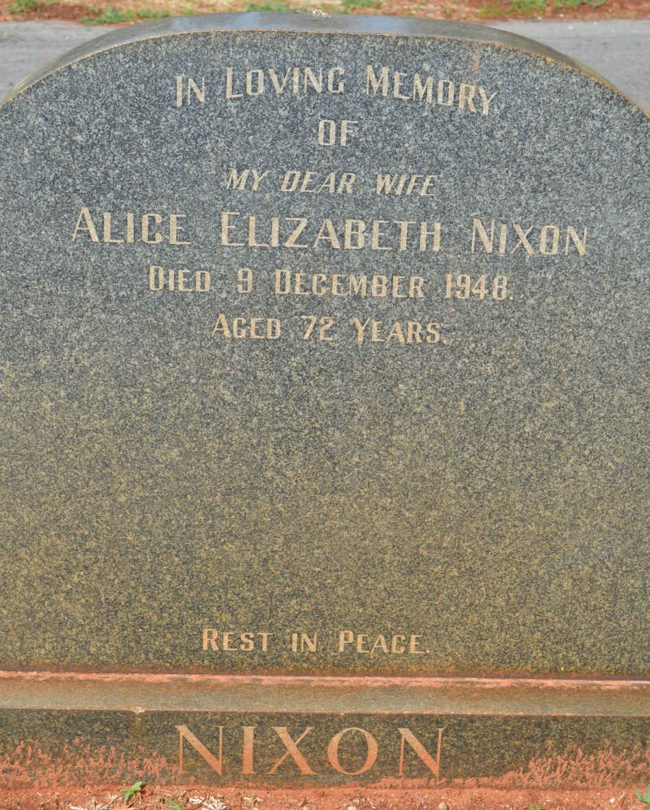 NIXON Alice Elizabeth -1948