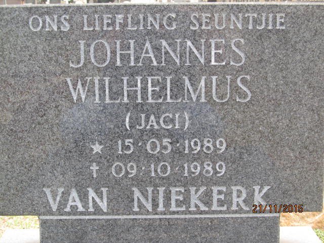 NIEKERK Johannes Wilhelmus, van 1989-1989