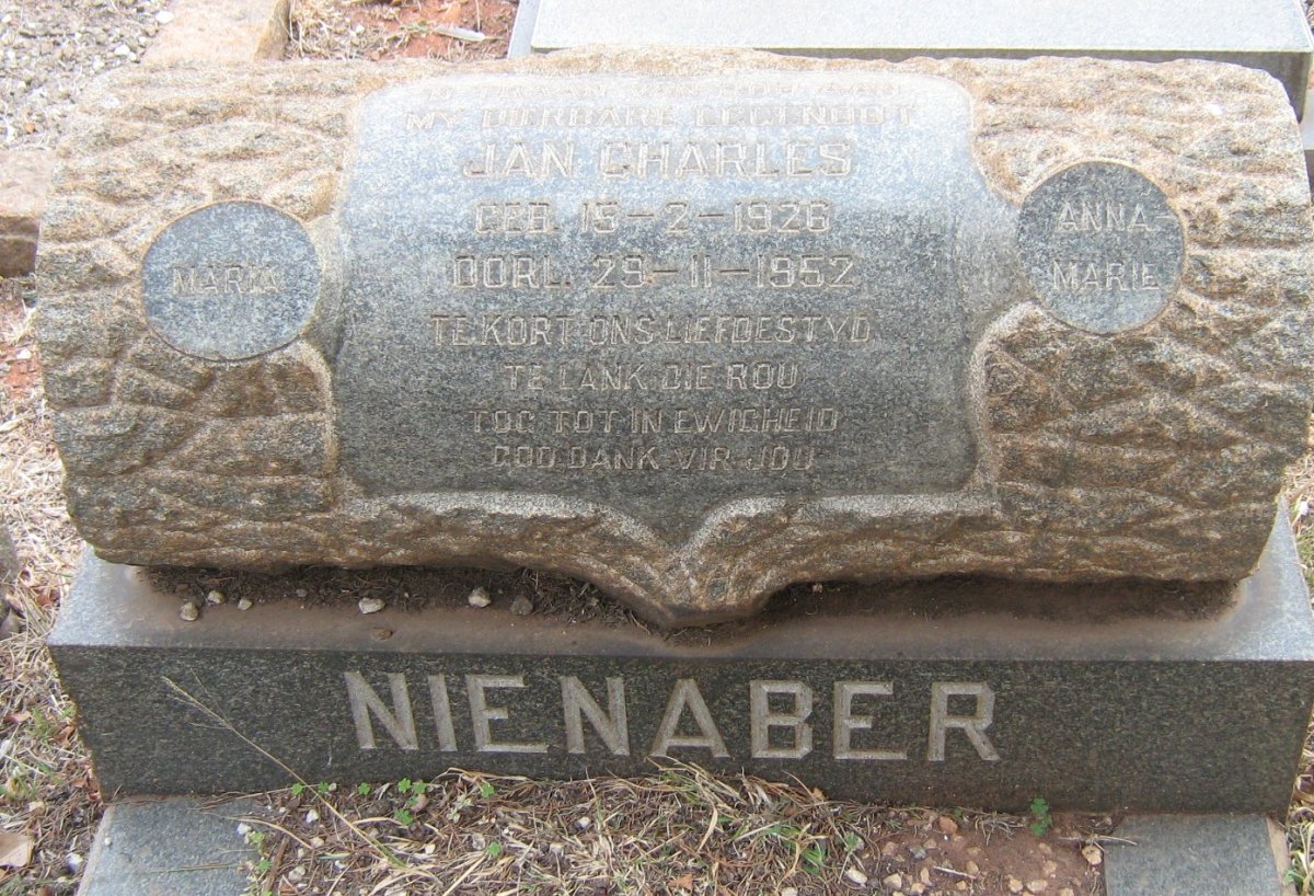 NIENABER Jan Charles 1926-1952