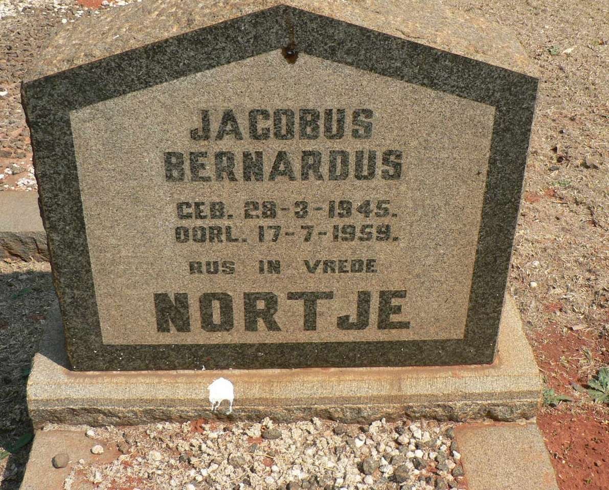 NORTJE Jacobus Bernardus 1945-1959