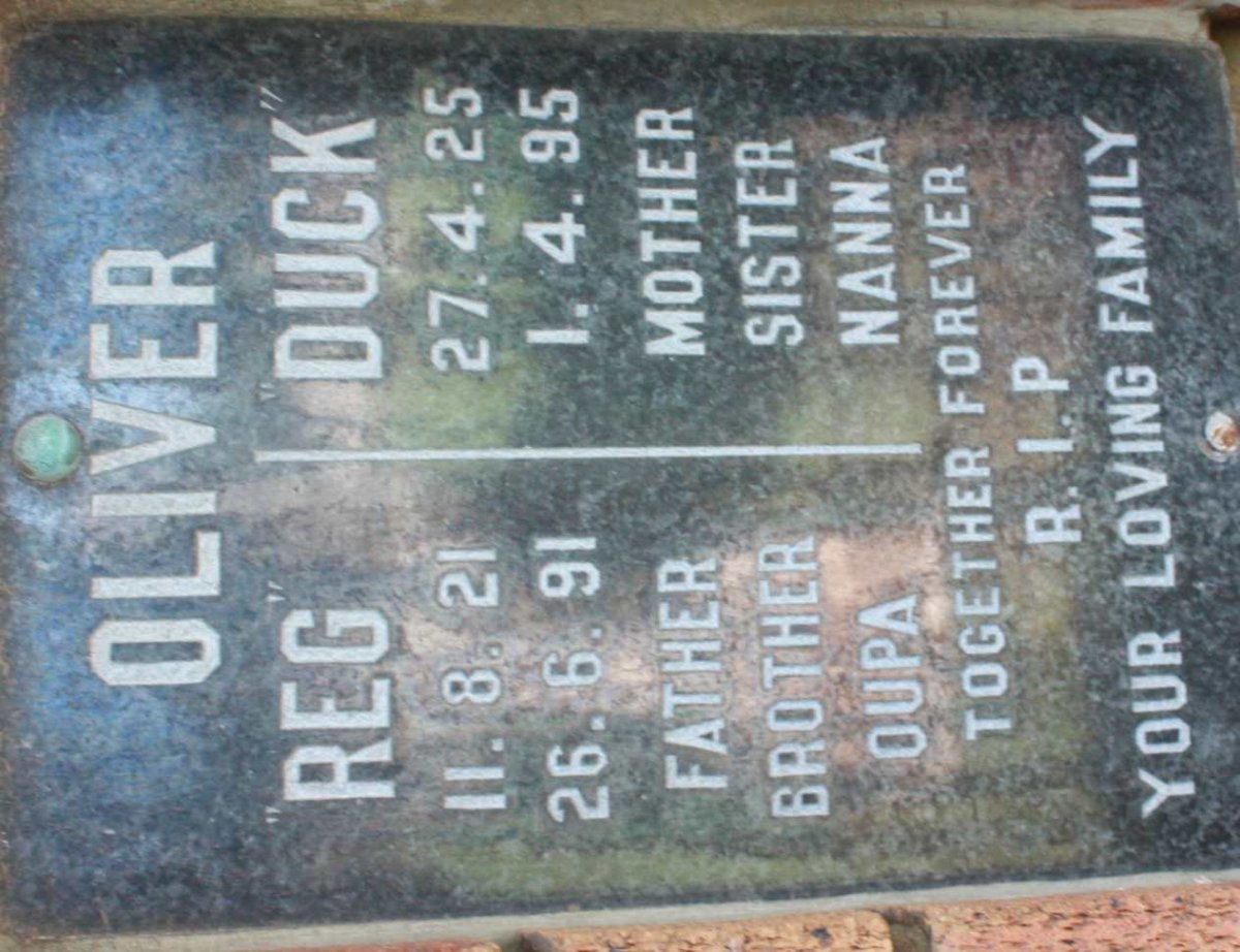 OLIVER Reg 1921-1991 &amp; Duck 1925-1995