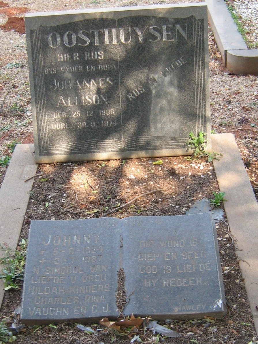 OOSTHUYSEN Johannes Allison 1896-1974 :: OOSTHUYSEN Johnny 1924-1987