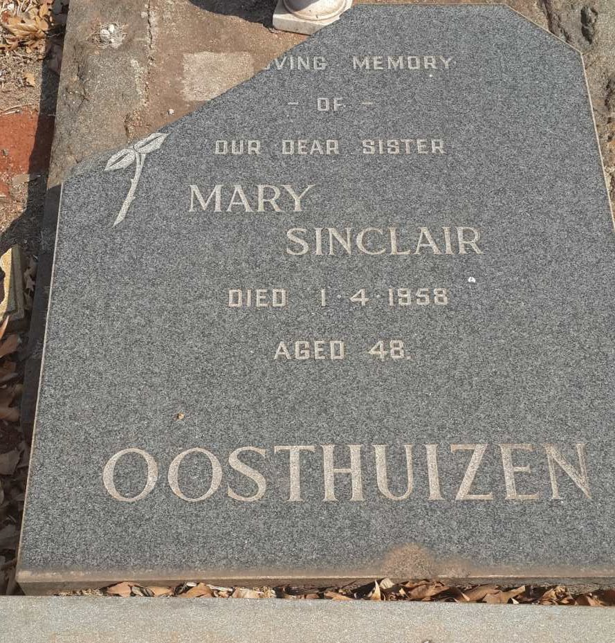 OOSTUIZEN Mary Sinclair -1958