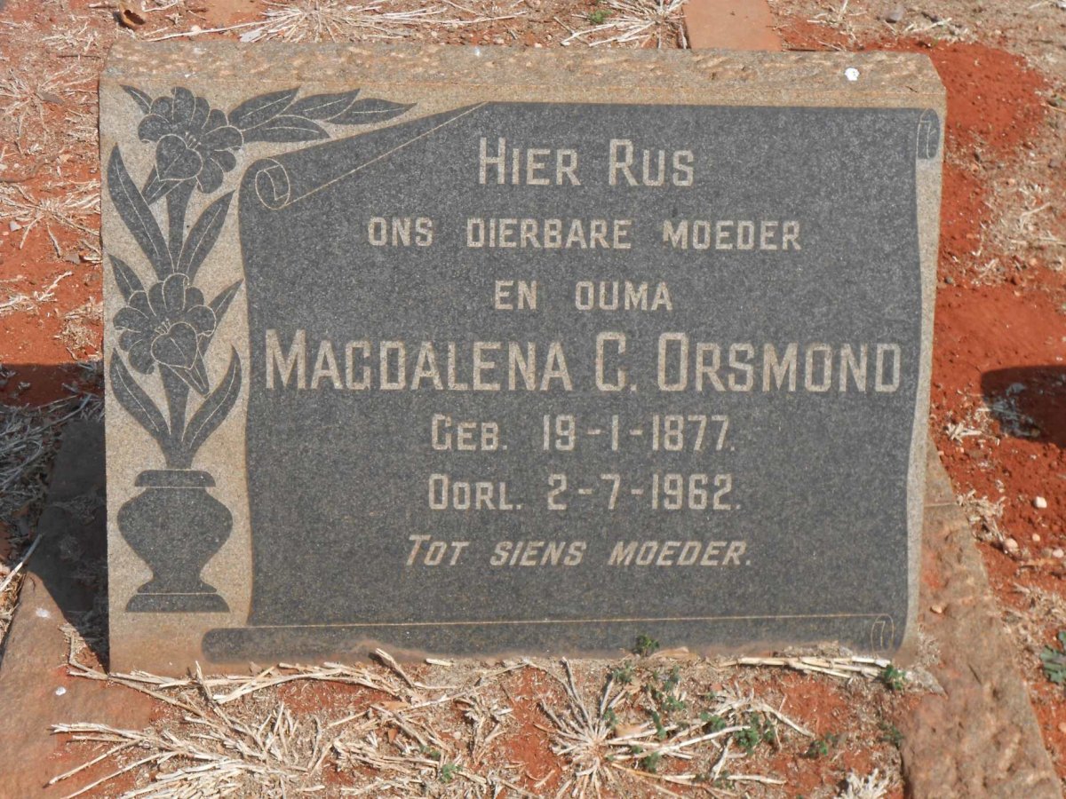 ORSMOND Magdalena C. 1877-1962