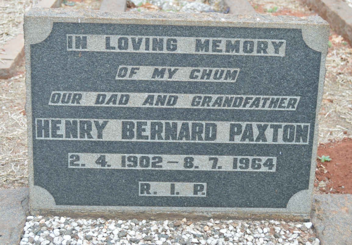 PAXTON Henry Bernard 1902-1964