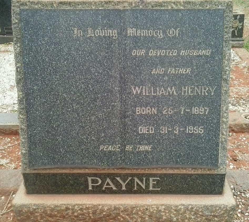 PAYNE William Henry 1897-1955