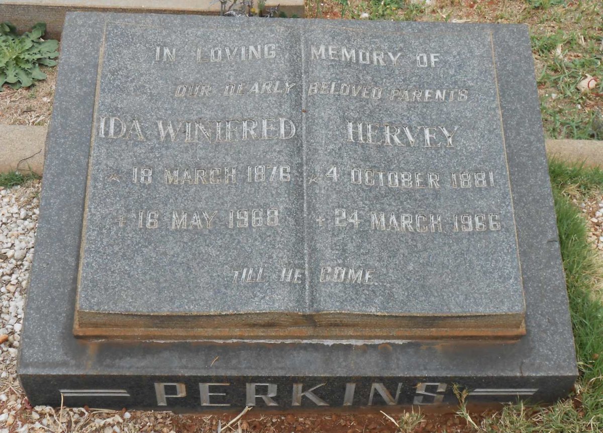 PERKINS Hervey 1881-1966 &amp; Ida Winifred 1876-1968