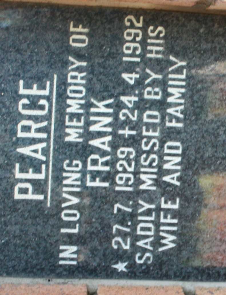 PEARCE Frank 1929-1992