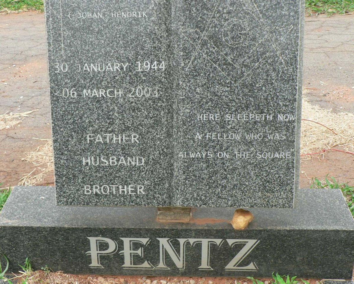 PENTZ Johan Hendrik 1944-2003