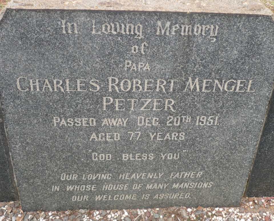 PETZER Charles Roberts Mengel -1951