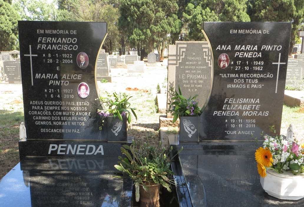 PENEDA Fernando Francisco 1922-2004 &amp; Maria Alice Pinto 1927-2010
