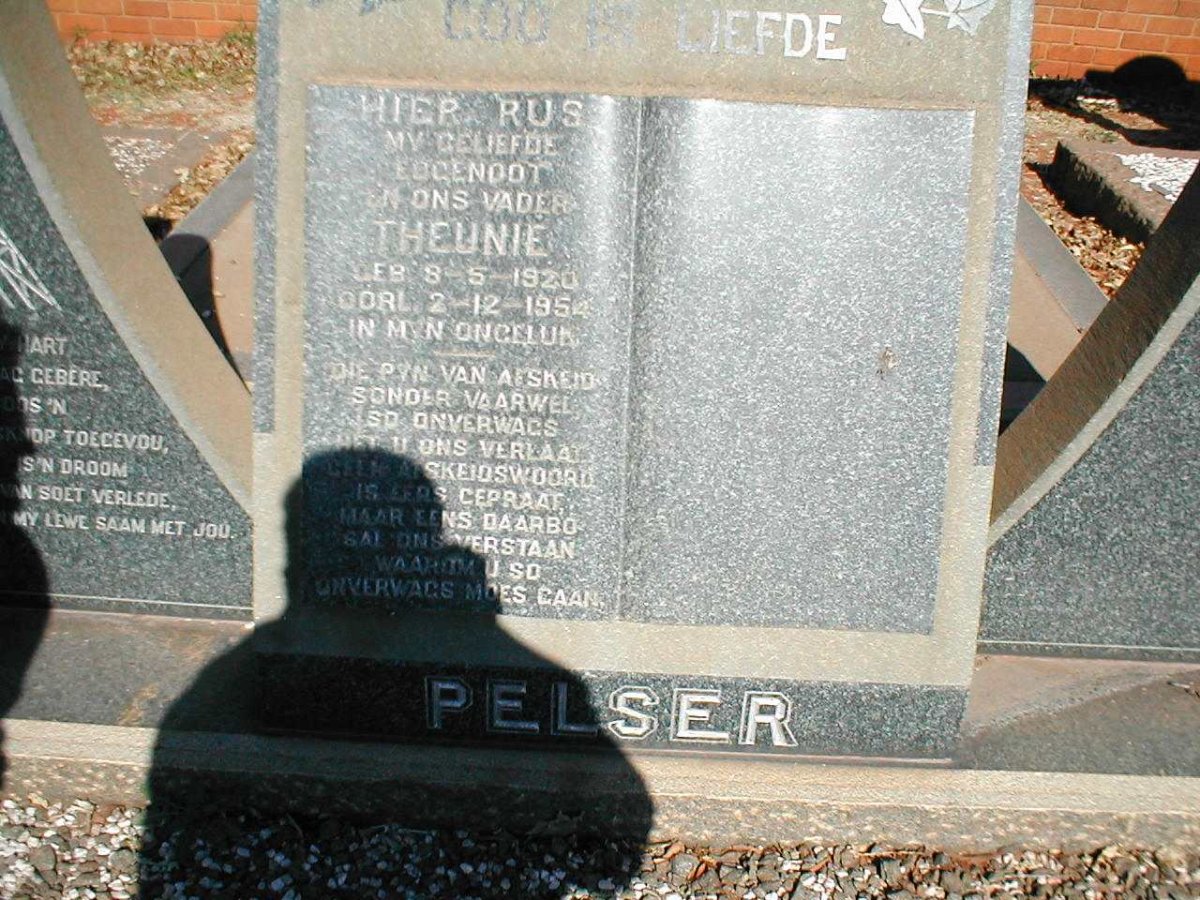 PELSER Theunie 1920-1954
