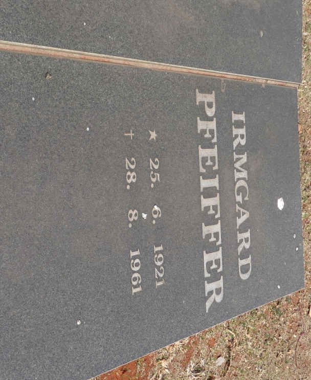 PFEIFFER Irmgard 1921-1961