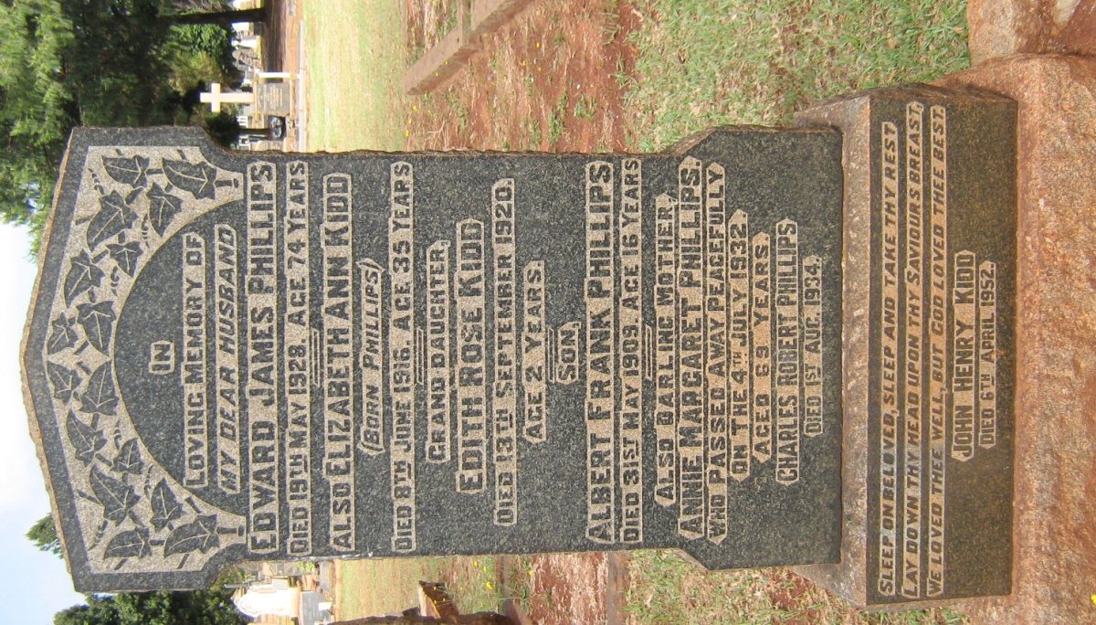 PHILLIPS Edward James -1928 &amp; Annie Margaret -1932 :: PHILLIPS Albert Frank -1909 :: PHILLIPS Charles Robert -1934