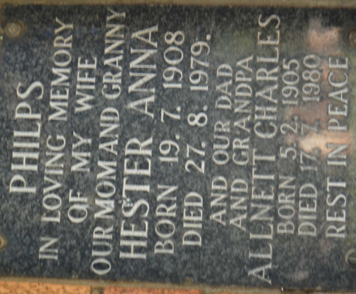 PHILPS Allnett Charles 1905-1980 &amp; Hester Anna 1908-1979