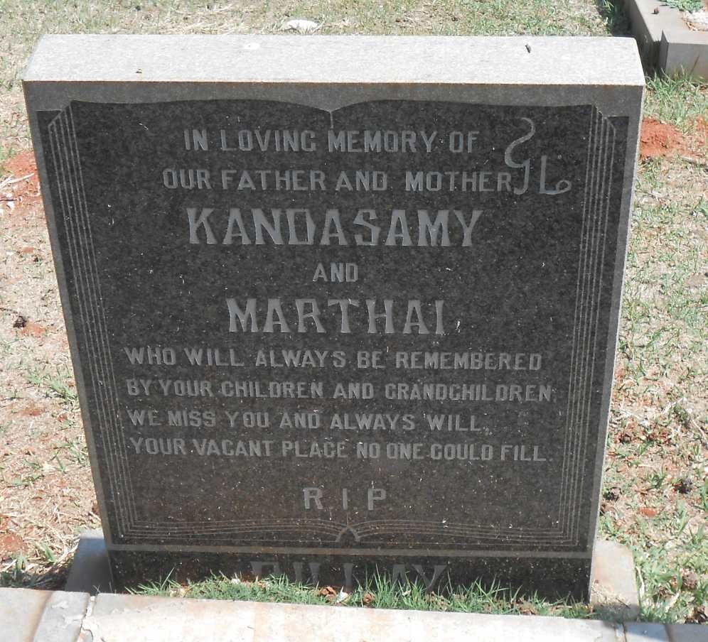 PILLAY Kandasamy &amp; Marthai