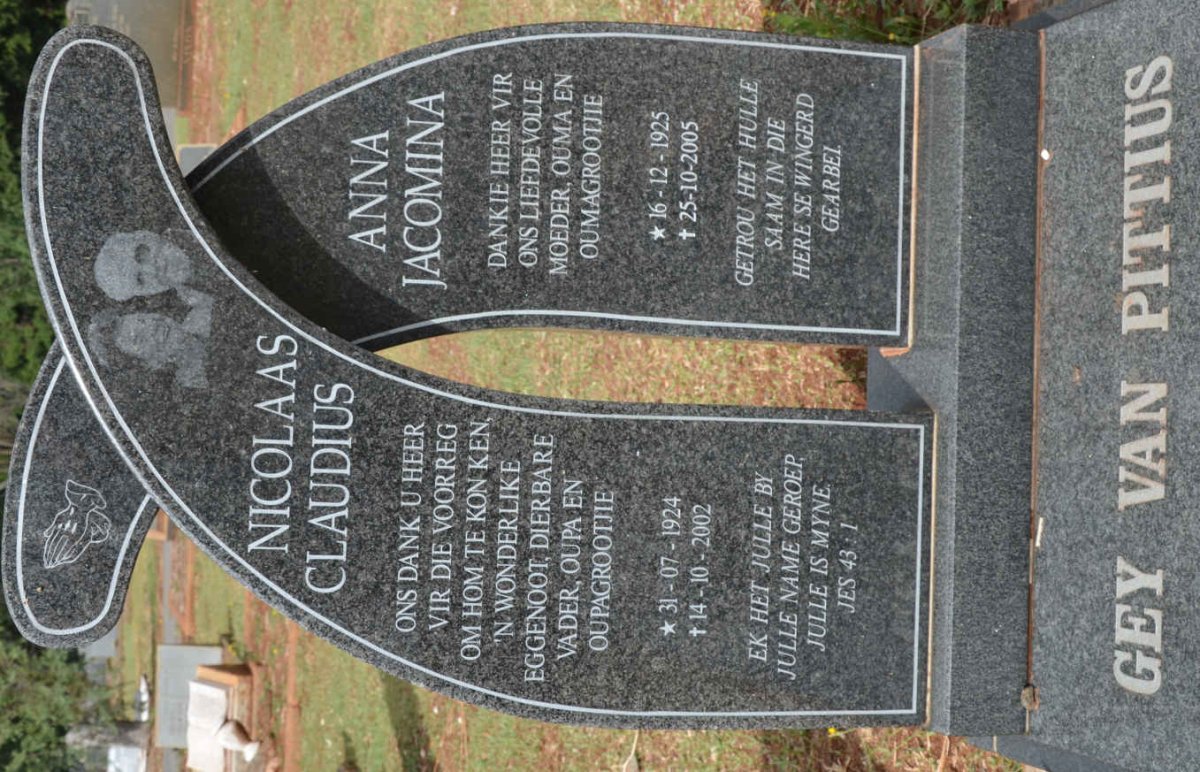 PITTIUS Nicolaas Claudius, Gey van 1924-2002 &amp; Anna Jacomina 1925-2005