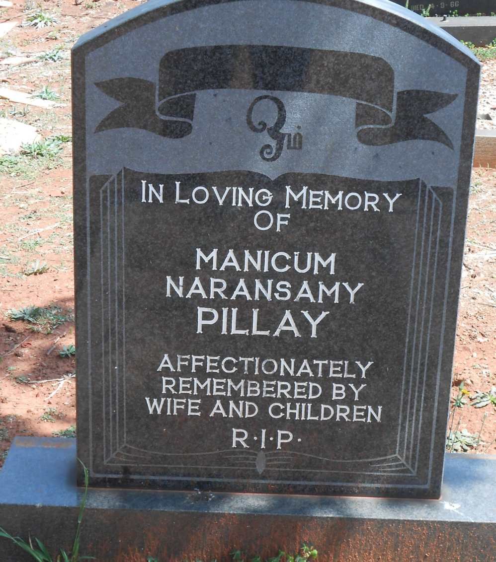 PILLAY Manicum Naransamy