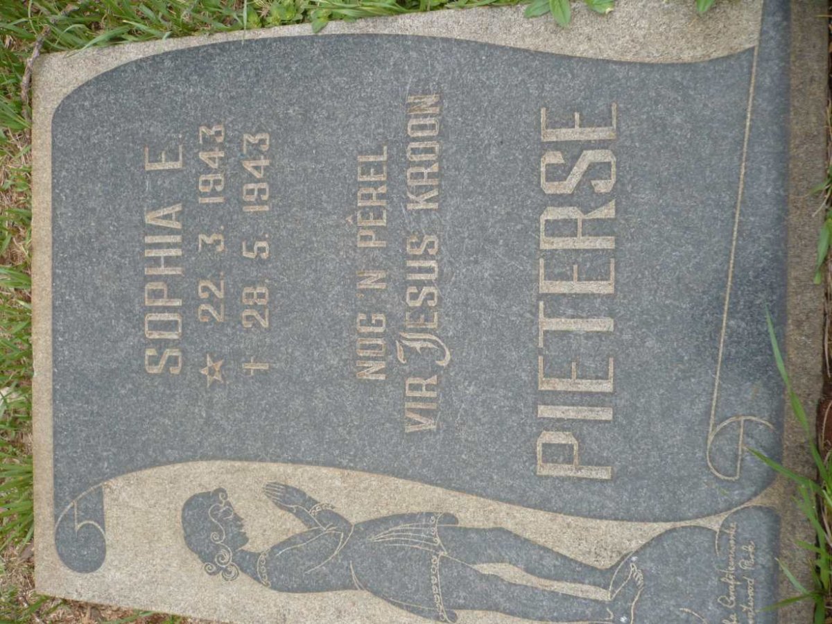 PIETERSE Sophia E. 1943-1943