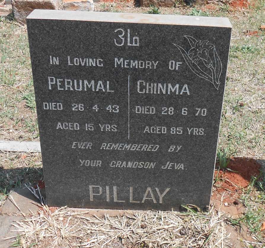 PILLAY Chinma -1970 :: PILLAY Perumal -1943