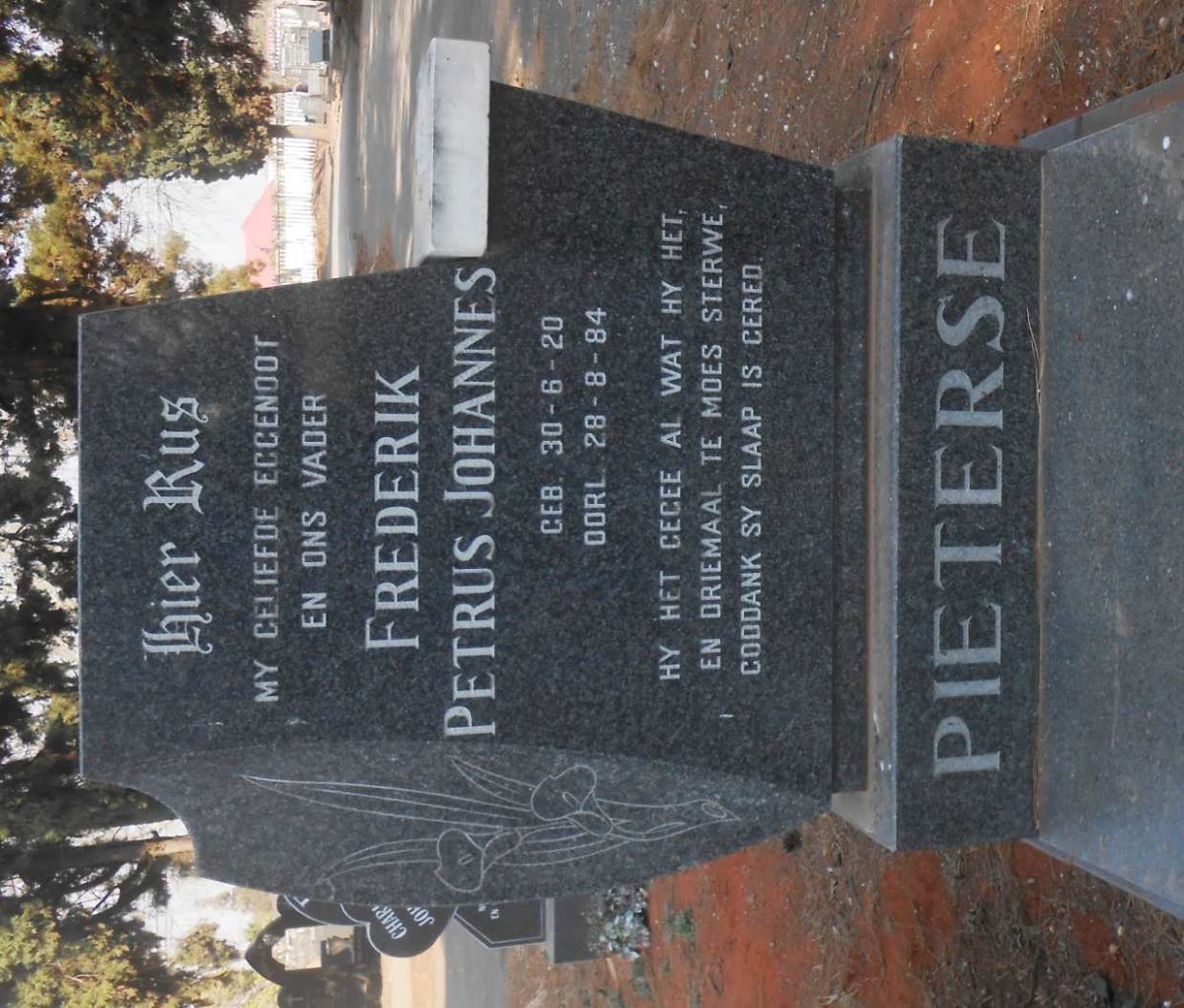 PIETERSE Frederik Petrus Johannes 1920-1984
