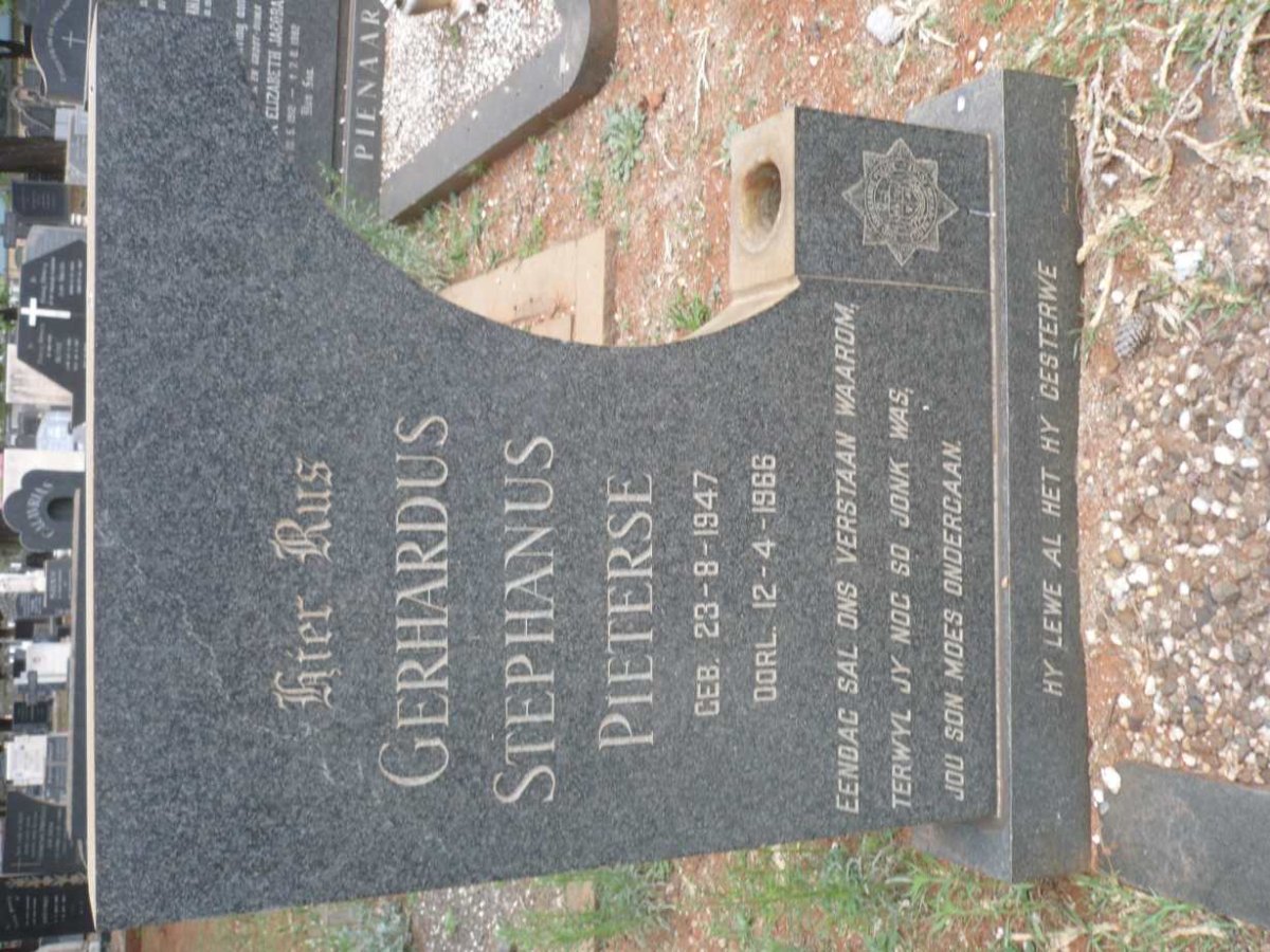 PIETERSE Gerhardus Stephanus 1947-1966