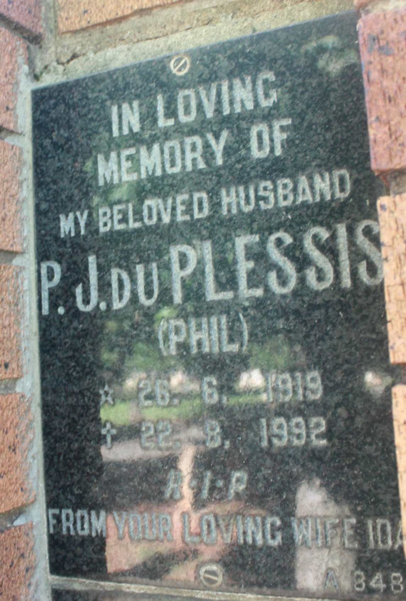 PLESSIS P.J., du 1919-1992