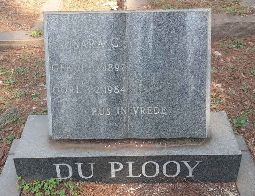PLOOY Susara C., du 1897-1984