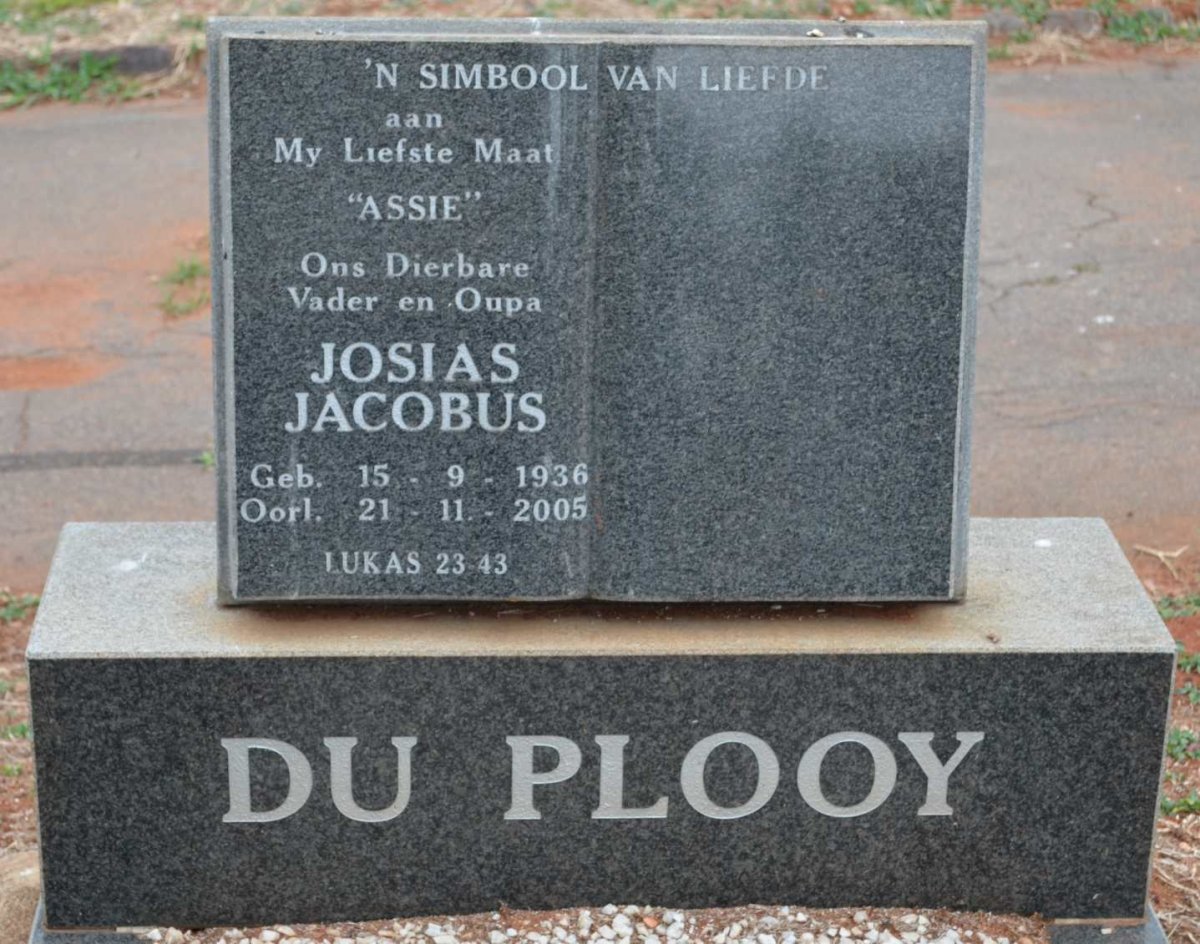 PLOOY Josias Jacobus, du 1936-2005