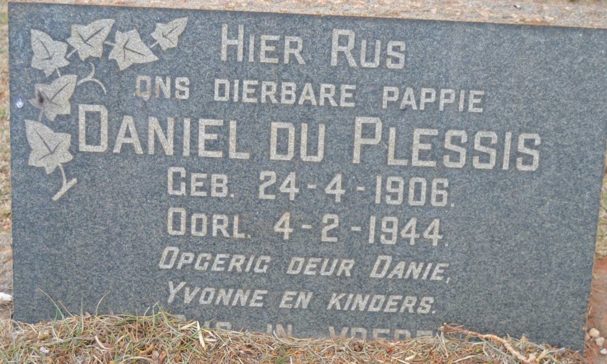 PLESSIS Daniel, du 1906-1944